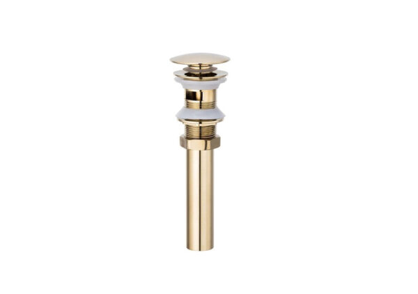 A-D-82011 Push-Button Pop-Up Sink Drain with Overflow Gold/Black/Brushed Nickel - Image 3