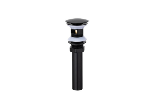 A-D-82011 Push-Button Pop-Up Sink Drain with Overflow Gold/Black/Brushed Nickel - Image 2