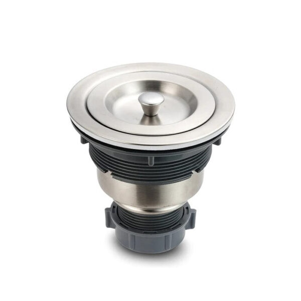 A-D-SS-02 Kitchen Basket Strainer with Cover, Fits all 3 1/2 drain opening Gold/Black/Brushed Nickel