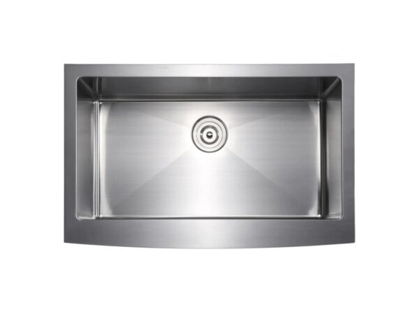 AP3322S-RD 16 Gauge (16G) Stainless Steel Apron Front Sink Round Corners Single Bowl