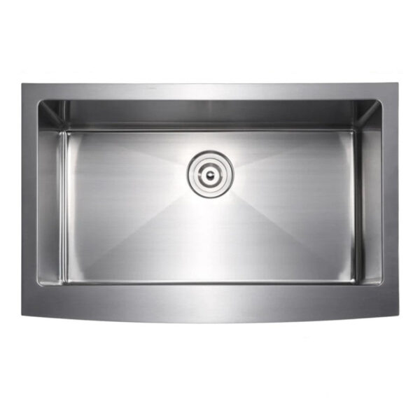 AP3322S-RD 16 Gauge (16G) Stainless Steel Apron Front Sink Round Corners Single Bowl