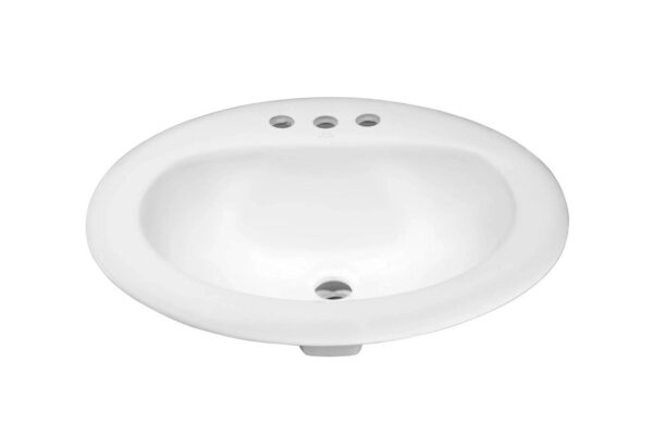L2017-WH Drop In Lavatory Sink Oval White