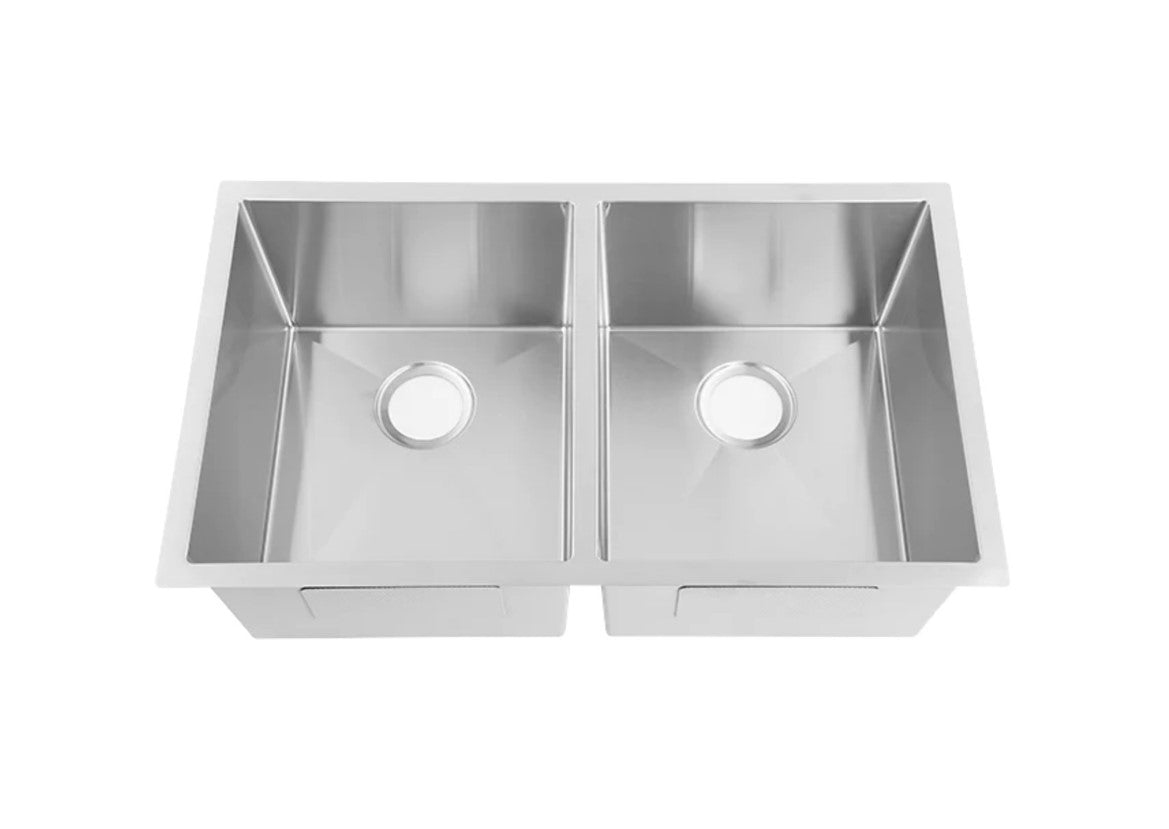 RD3219D 18 Gauge (18G) Rounder Corners Stainless steel Undermount Square Double Bowl Sink (50/50) Sink