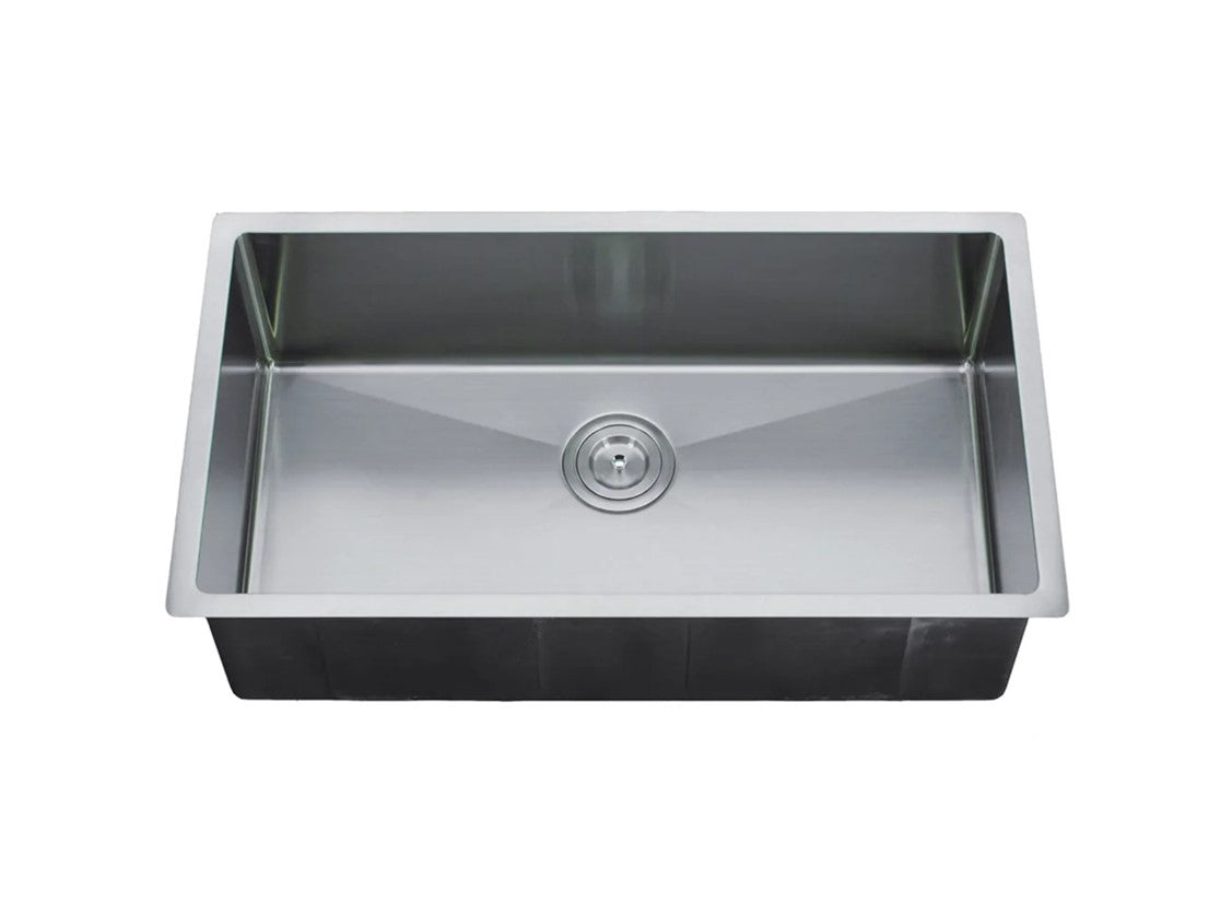 RD3219S 18 Gauge (18G) Square Corners Stainless Steel Undermount Square Single Bowl Sink