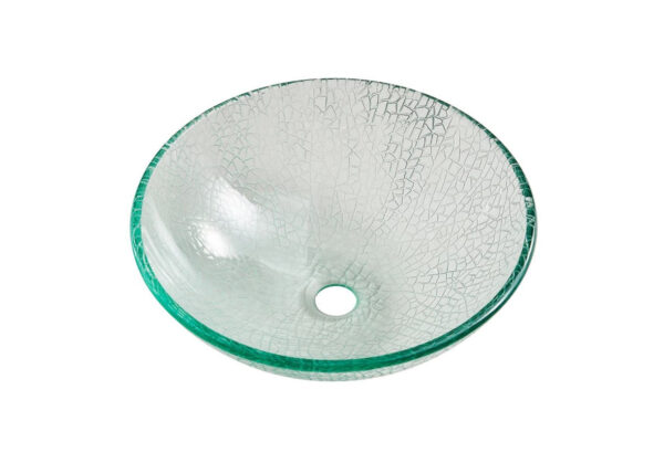 SGE05035-1-A 18 Gauge (18G) Amalfi Glass Vessel Sink Natural Artistic