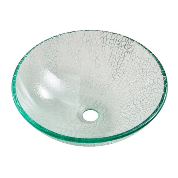 SGE05035-1-A 18 Gauge (18G) Amalfi Glass Vessel Sink Natural Artistic