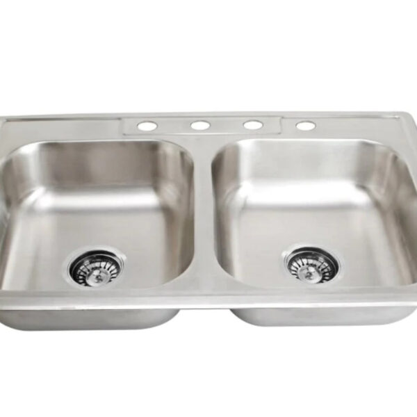 SM560-820D 18 Gauge (18G) Topmount Double Kitchen Sink