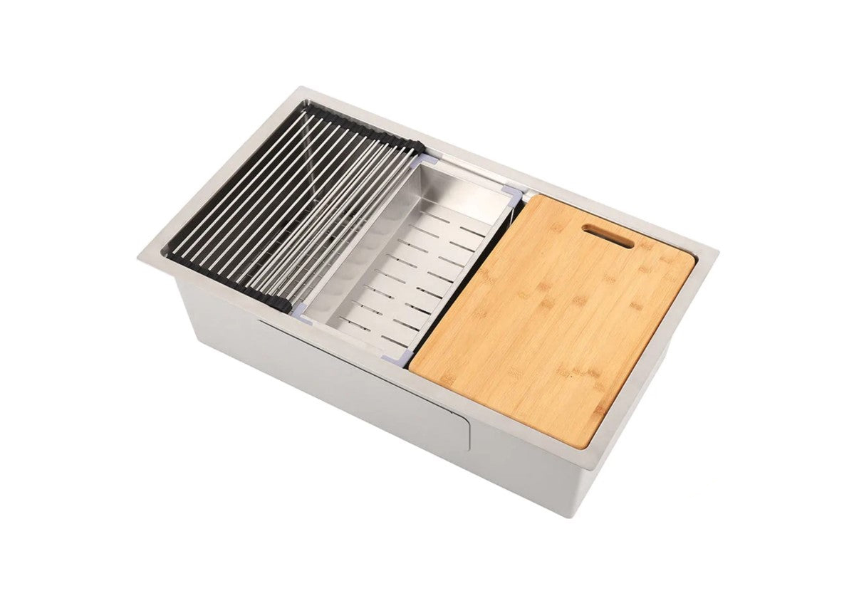 WRD3219S 18 Gauge (18G) Round Corners Stainless steel Undermount Square Single Bowl Sink