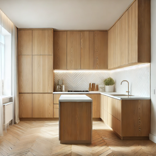 Coastal-Ash-European-style-kitchen cabinet